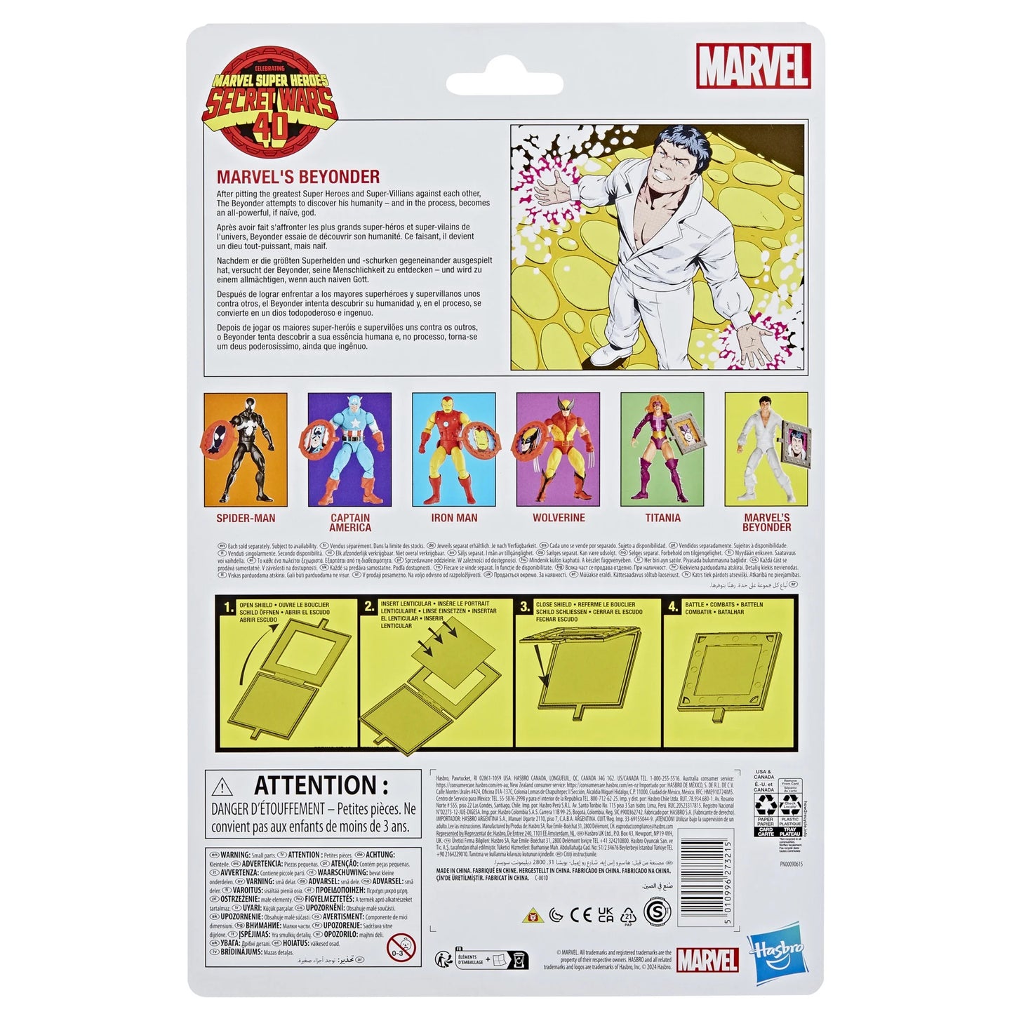 Marvel Legends Series Secret Wars Marvel's Beyonder, Figura de ação colecionável retrô da Marvel (6”)