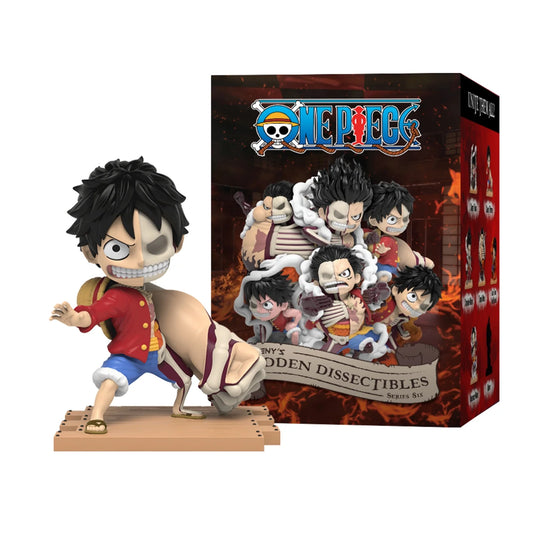 Mighty Jaxx Freeny's Hidden Dissectibles: One Piece Series 6 (Luffy Gears Edition) | Bandeja lacrada com 6 - Não contém duplicatas | Caixa surpresa de bonecos colecionáveis de brinquedo