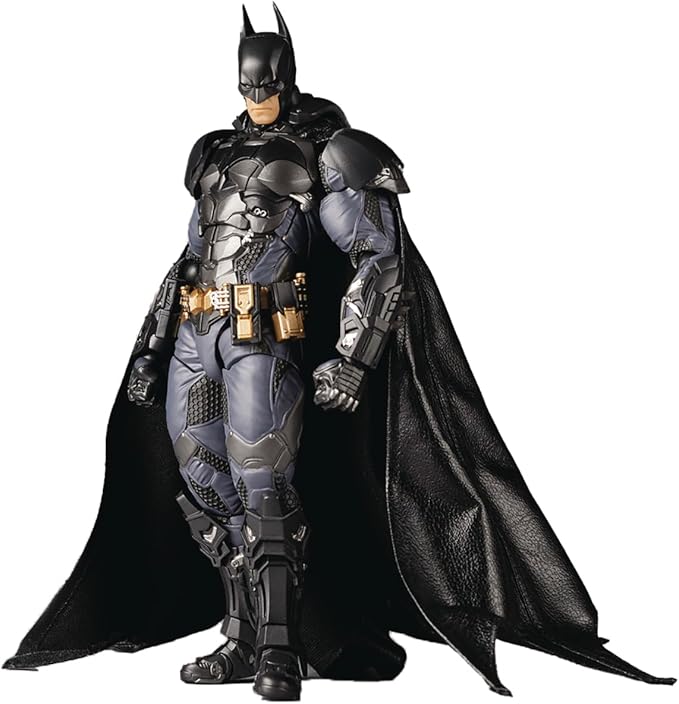 Kaiyodo Revoltech Incrível Yamaguchi Batman Arkham Knight Action Figure com globos oculares móveis, design articulado e capa com arame 