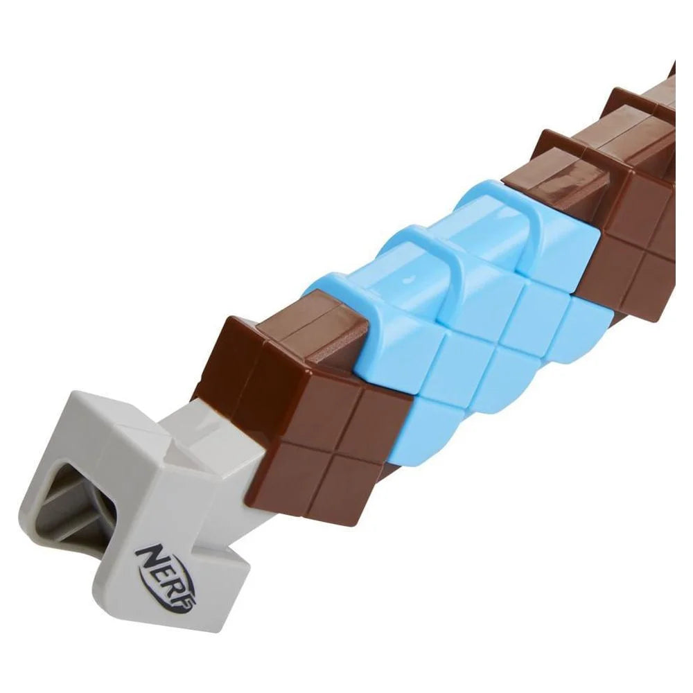 Nerf Minecraft Stormlander Dart-Blasting Hammer, Dispara 3 Dardos, Inclui 3 Nerf Elite Darts, Alça de Preparação Puxável 