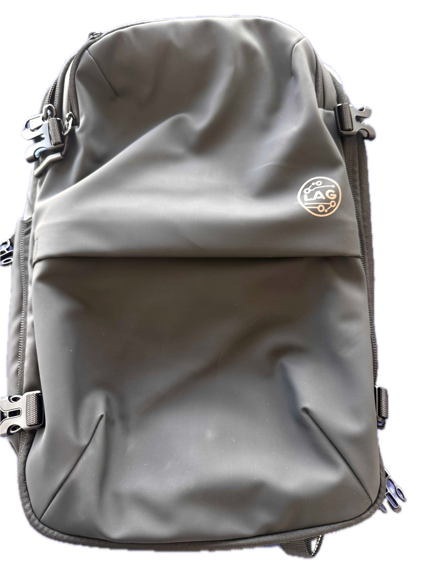 LAG Vacuum Expandable Travel Backpack - Waterproof Oxford Fabric, Compression Carry On Bag, Lightweight Luggage Backpack for Airplane, Hiking, Business, Weekend Trips