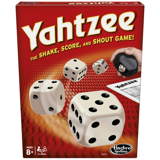 YAHTZEE Classic, Game for Kids Ages 8+, for 2+ Players, Includes Shaker and Dice