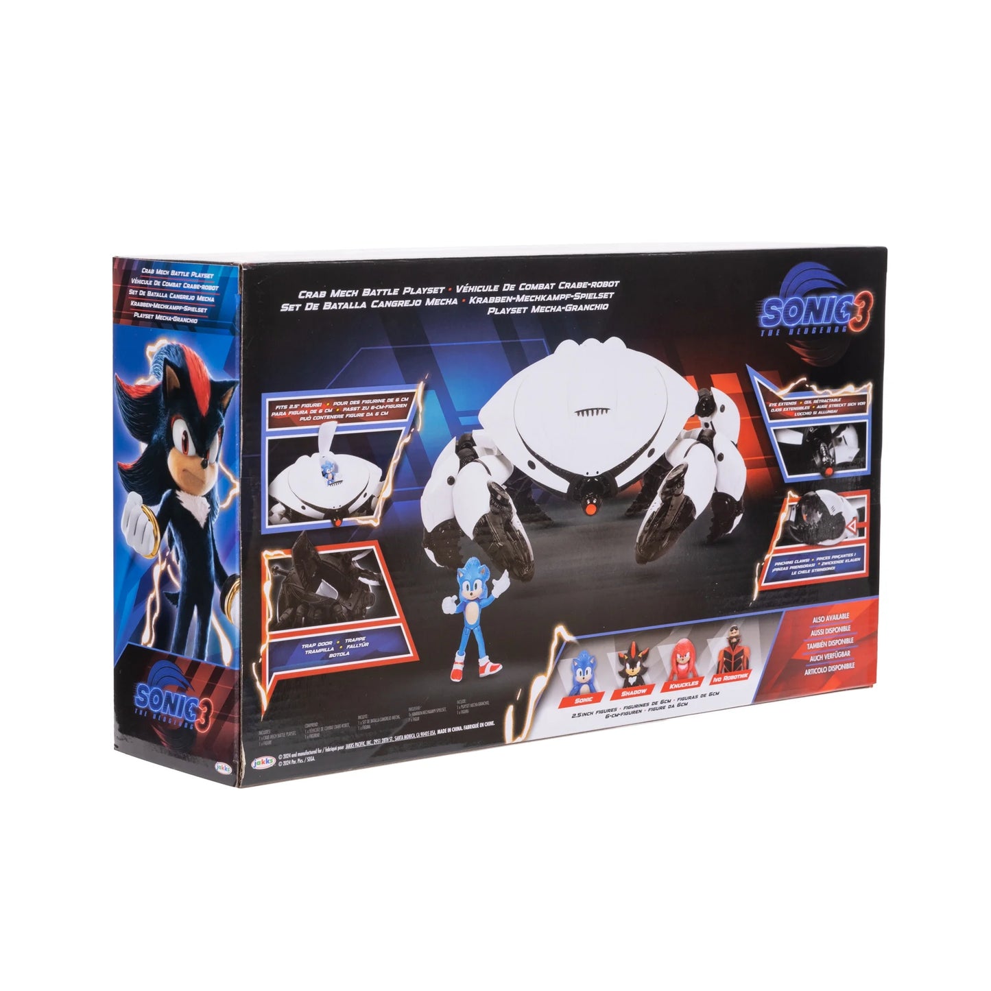 Sonic 3 Movie Crab Mech Battle Playset with Pinching Claws and 2.5 inch Sonic Action Figure