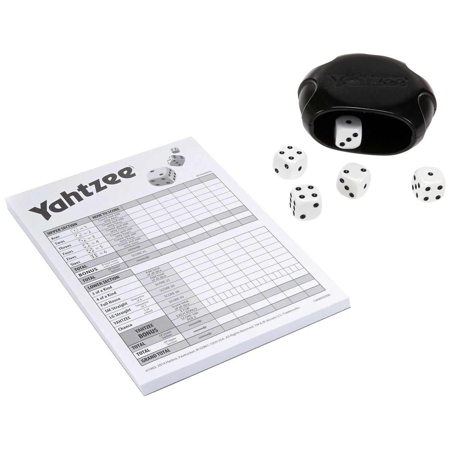 YAHTZEE Classic, Game for Kids Ages 8+, for 2+ Players, Includes Shaker and Dice